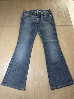 7 For All Mankind Medium Blue Flared Jeans